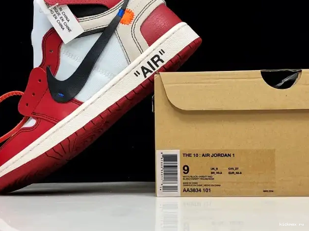 Rep Kickmax Jordan 1 Ten The Air Off-White AA3834-101 Retro Chicago 0621